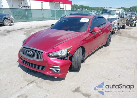 2014 Infiniti Q50 Hybrid Premium z USA, uszkodzony, nr VIN JN1AV7AP0EM692290